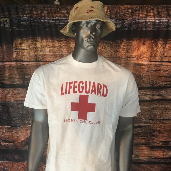 MEN'S WHITE HAWAII LIFEGUARD NORTH SHORE TEE XL - Picture 2 of 5
